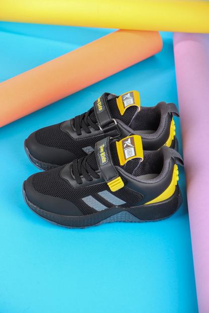 Tomkids Cırtlı Siyah Sarı Erkek Çocuk Spor Ayakkabı