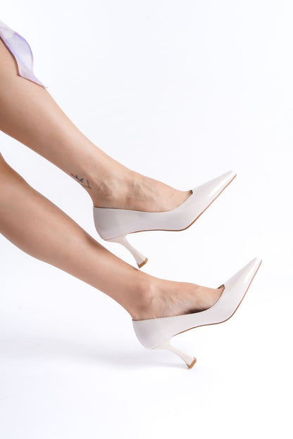 Cordelia Premium Women's Beige Patent Leather Stiletto