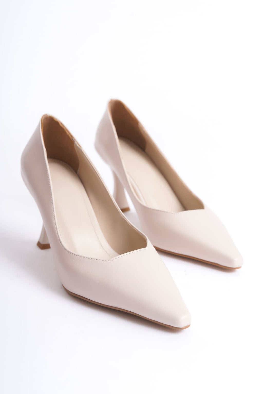 Cordelia Premium Mat Bej Stiletto 7 cm