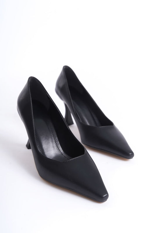 Cordelia Premium Kadın Mat Siyah Stiletto
