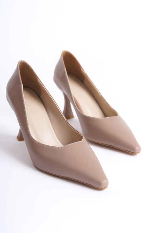 Cordelia Premium Kadın Mat Vizon Stiletto