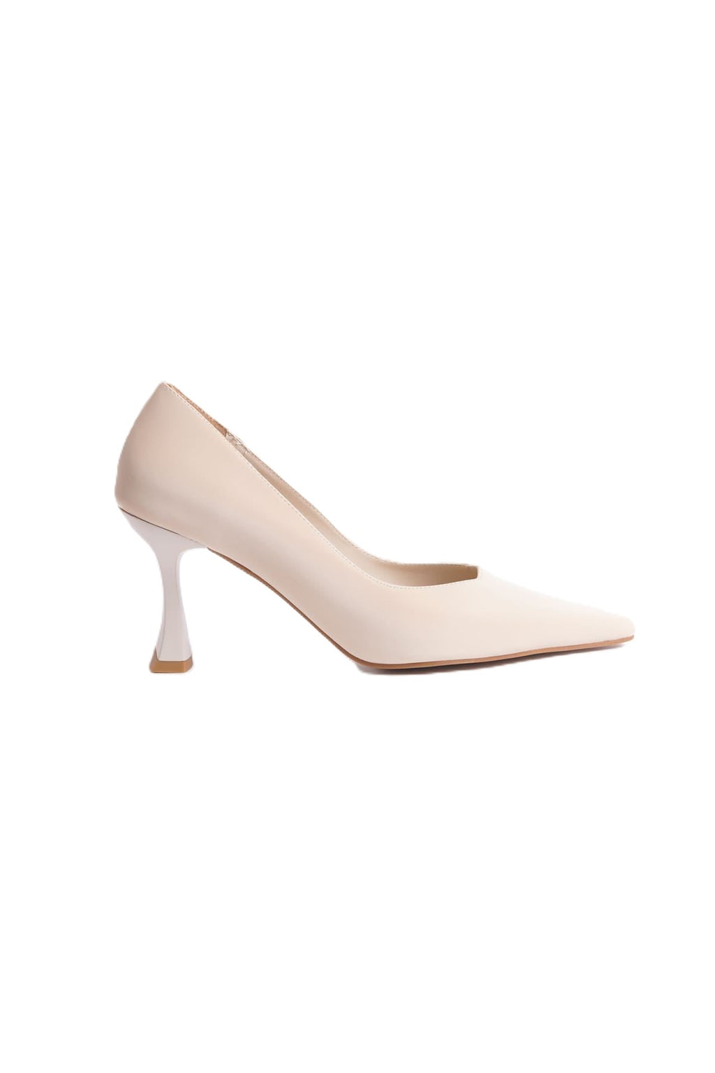Cordelia Premium Bej Saten Stiletto 7 cm