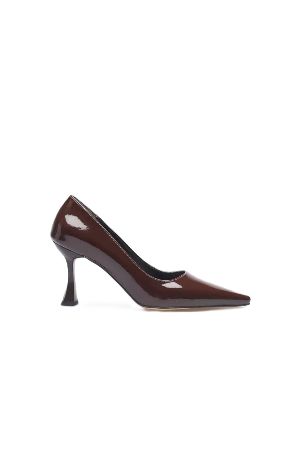 Cordelia Premium Rugan Acı Kahve Stiletto 7 cm
