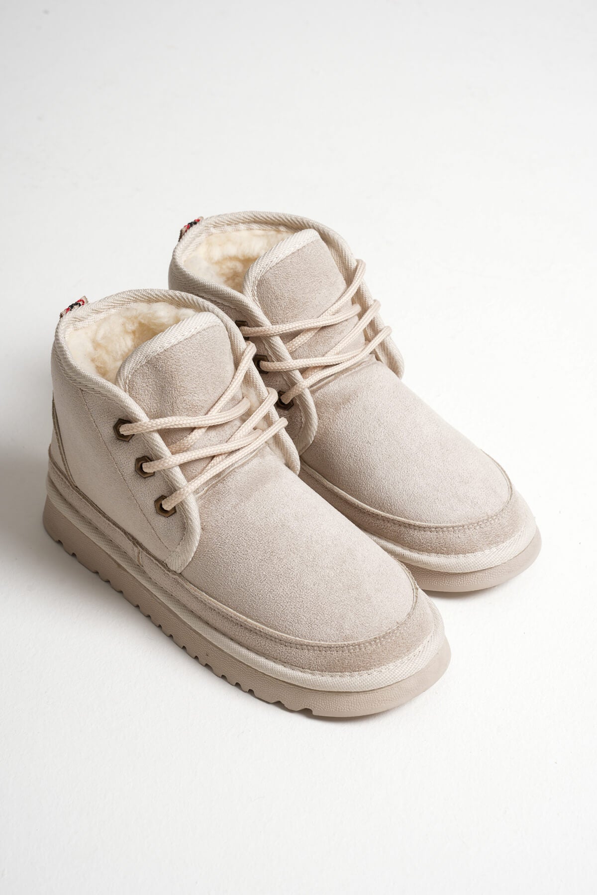 Daria Premium Women's Winter Beige Fur Lined Boots