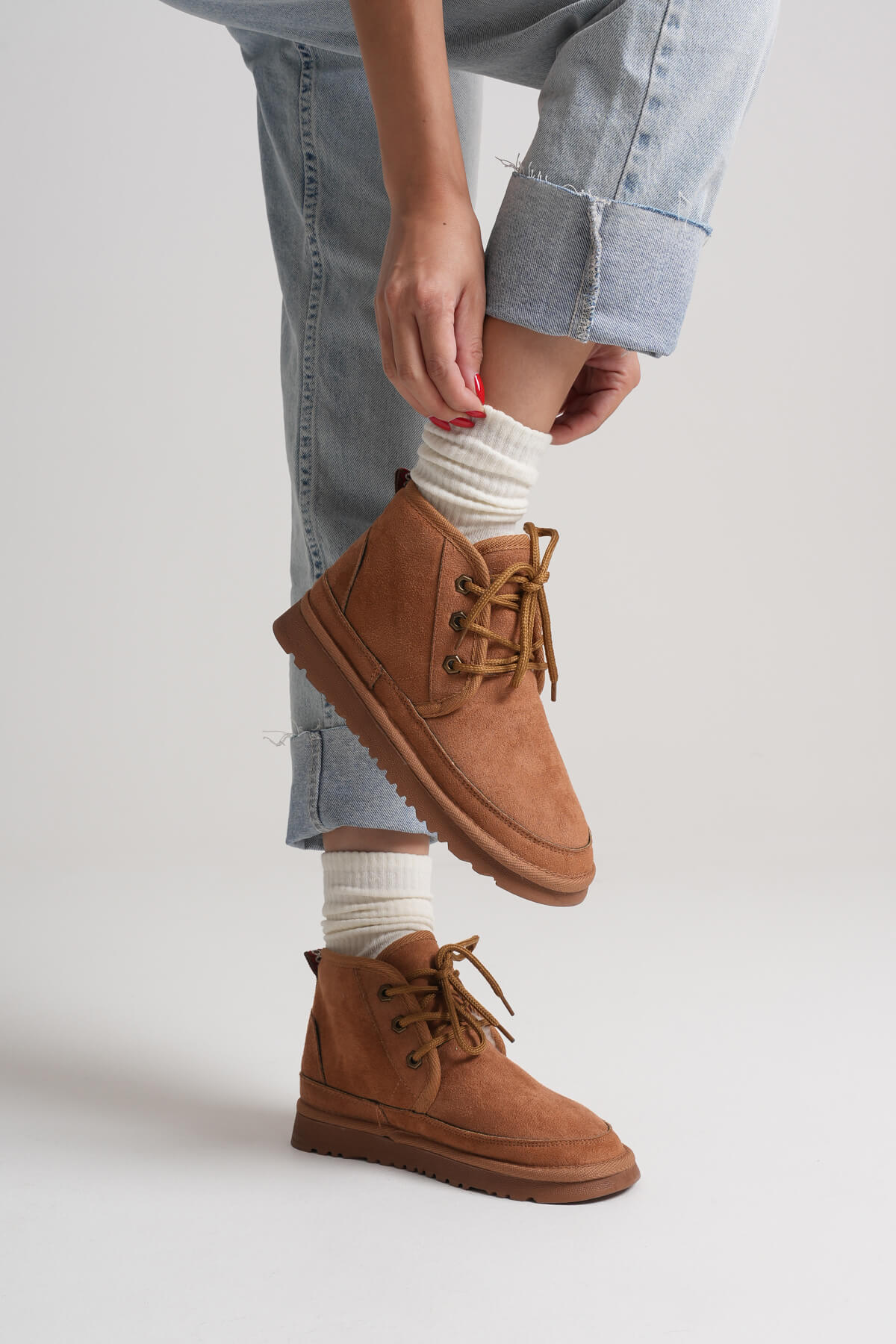 Daria Premium Women's Winter Tan Fur Lined Boots