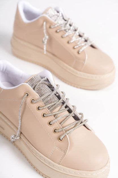 SoftFlex Lace-Up Stoned Orthopedic Women's Sneakers - Ten
