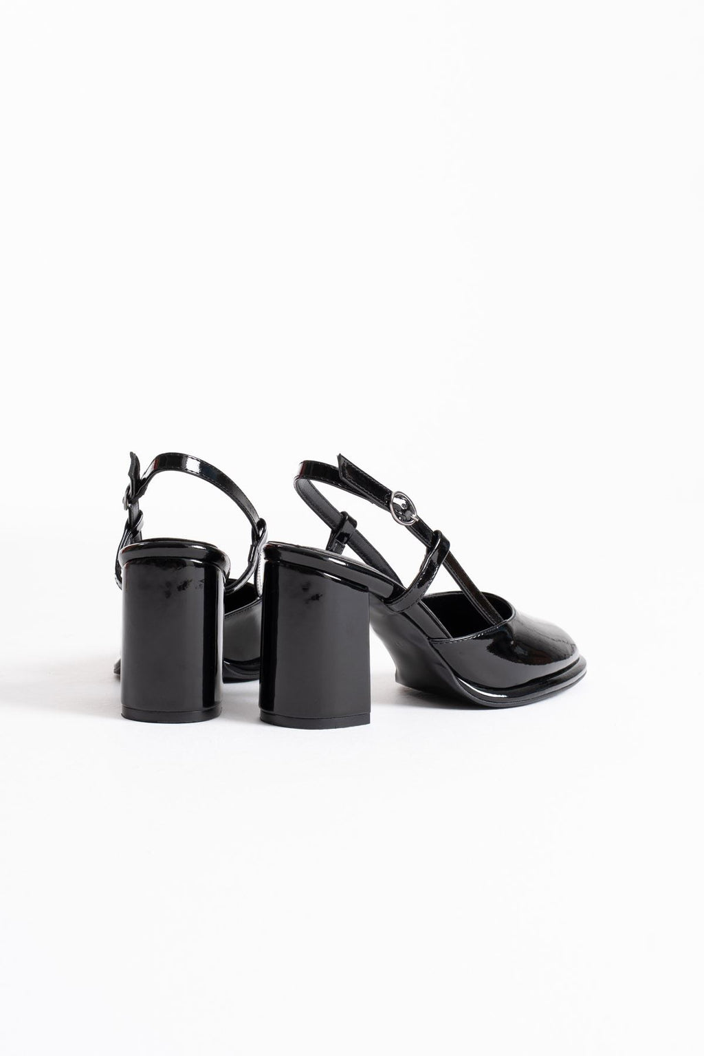 Denma Premium Black Patent Leather Women's High Heel Shoes