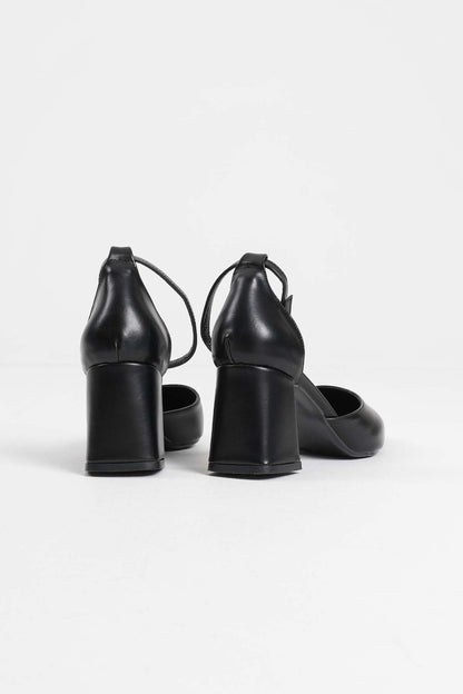 Doren Premium Black Skin Women's High Heels