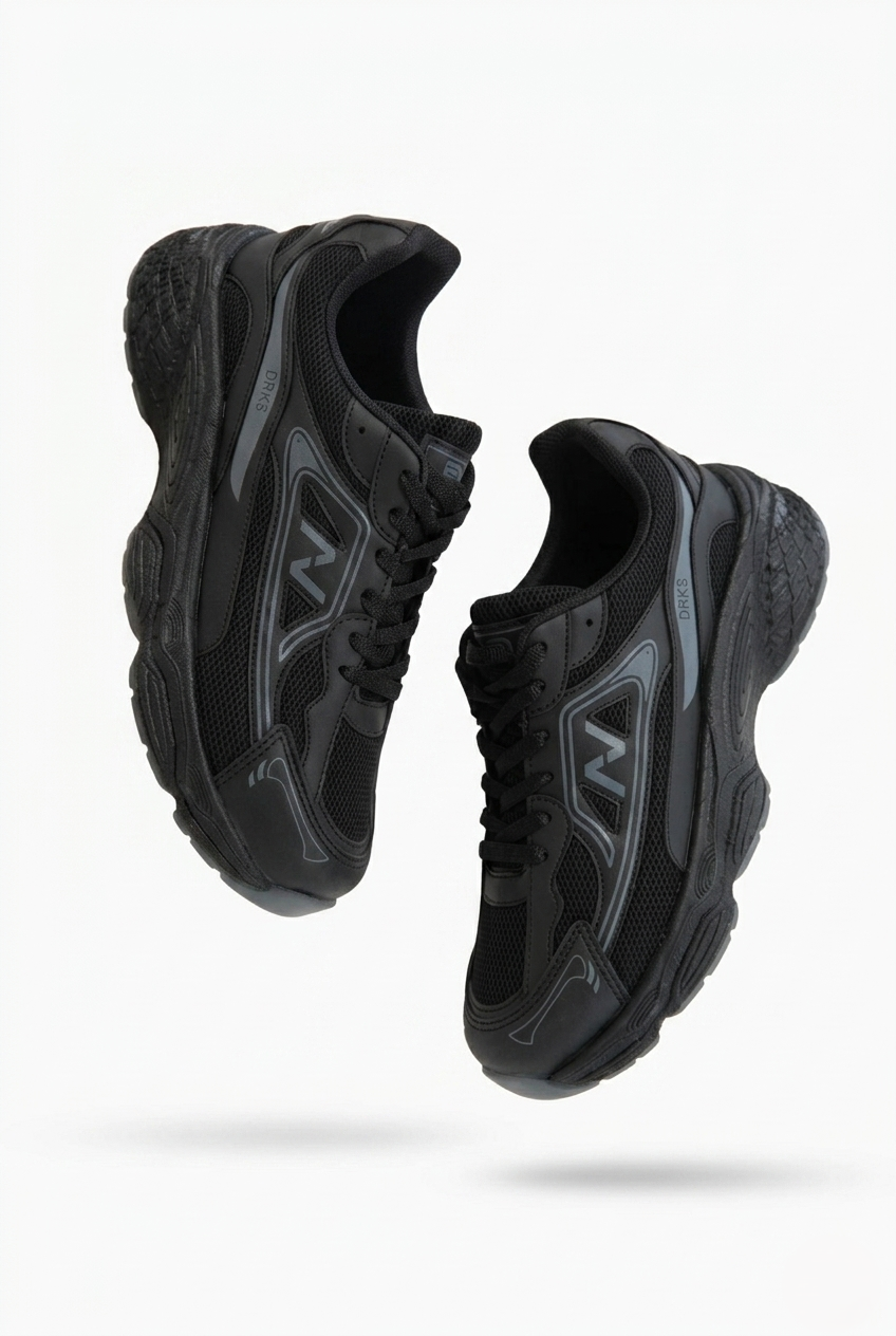 DRKSTP-182 Balance Premium Fileli Ortopedik Taban Siyah Kadın Sneaker