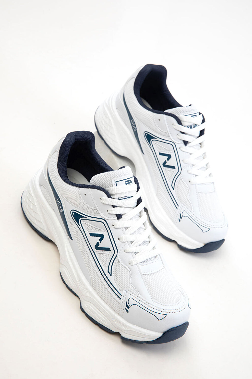 DRKSTP-182 Premium Fileli Ortopedik Taban Beyaz Laci Kadın Sneaker