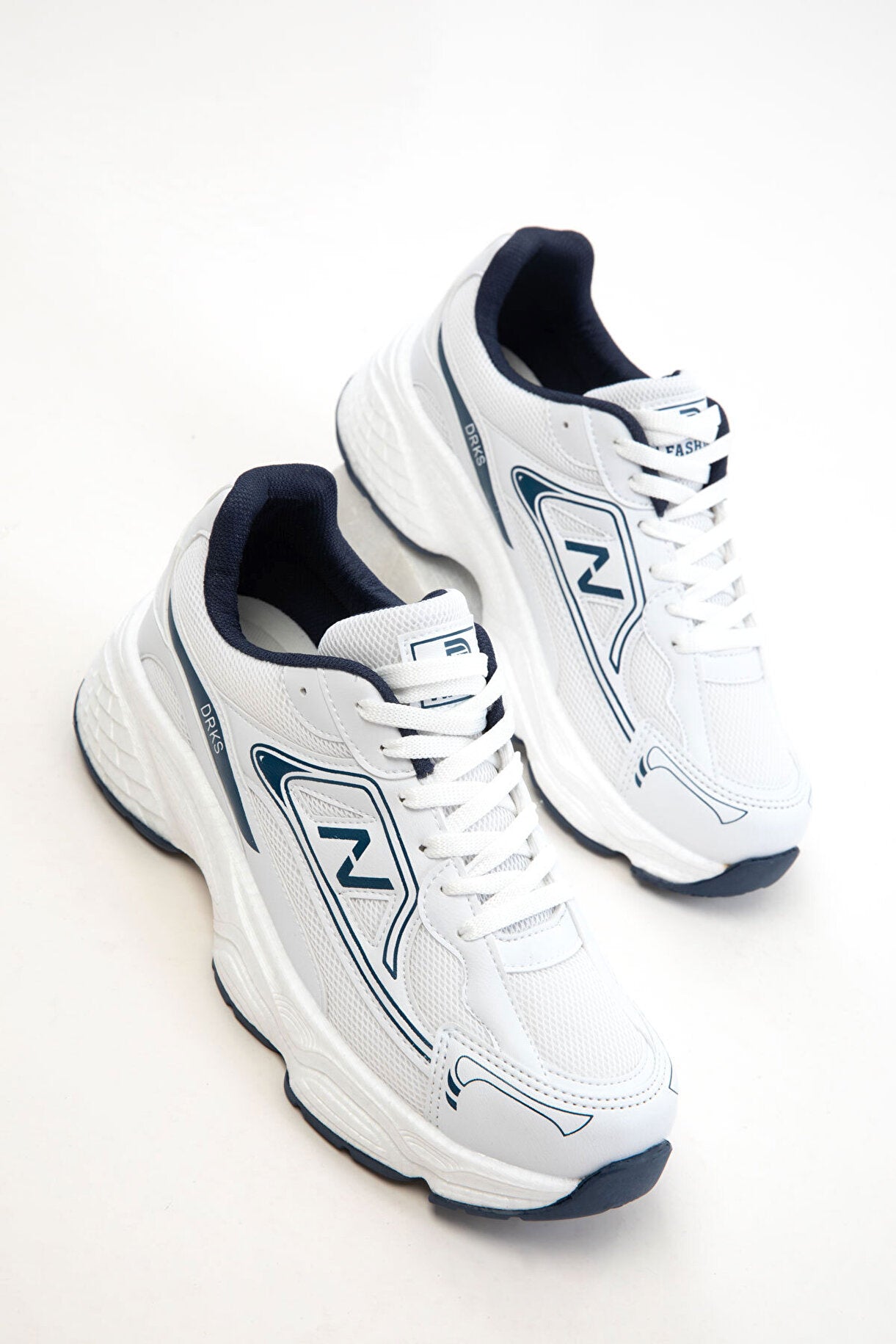 DRKSTP-182 Premium Fileli Ortopedik Taban Beyaz Laci Kadın Sneaker