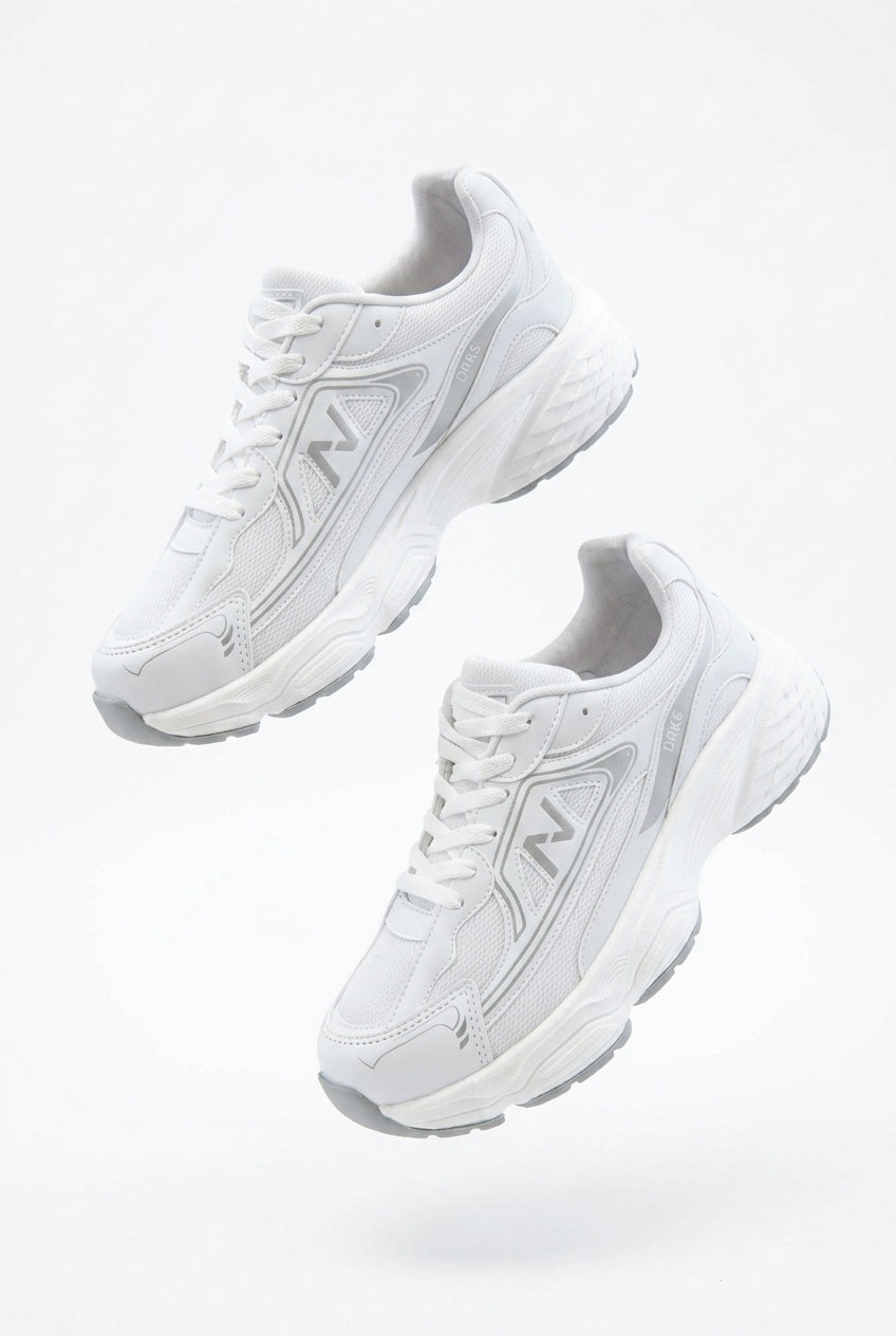 DRKSTP-182 Balance Premium Fileli Ortopedik Taban Beyaz Kadın Sneaker