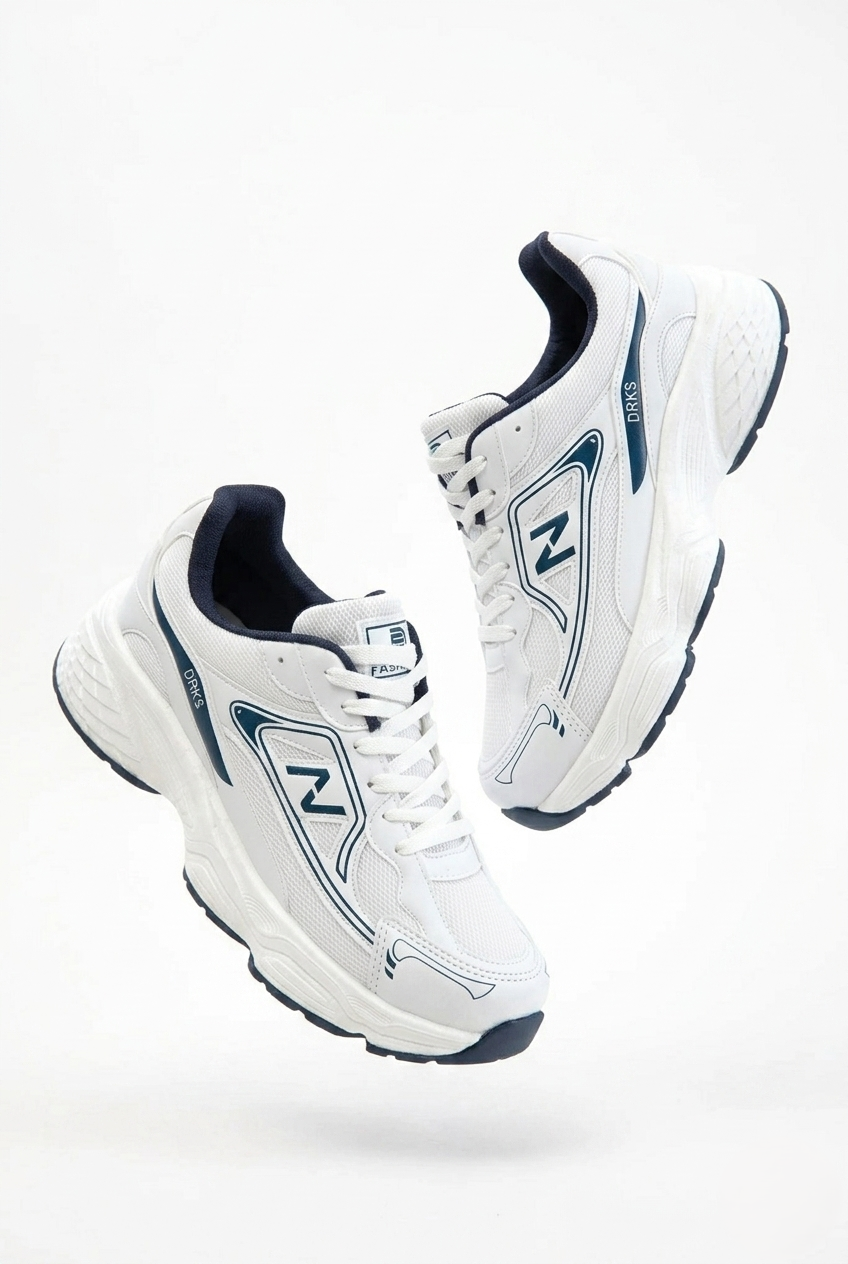 DRKSTP-182 Balance Premium Fileli Ortopedik Taban Beyaz Laci Kadın Sneaker