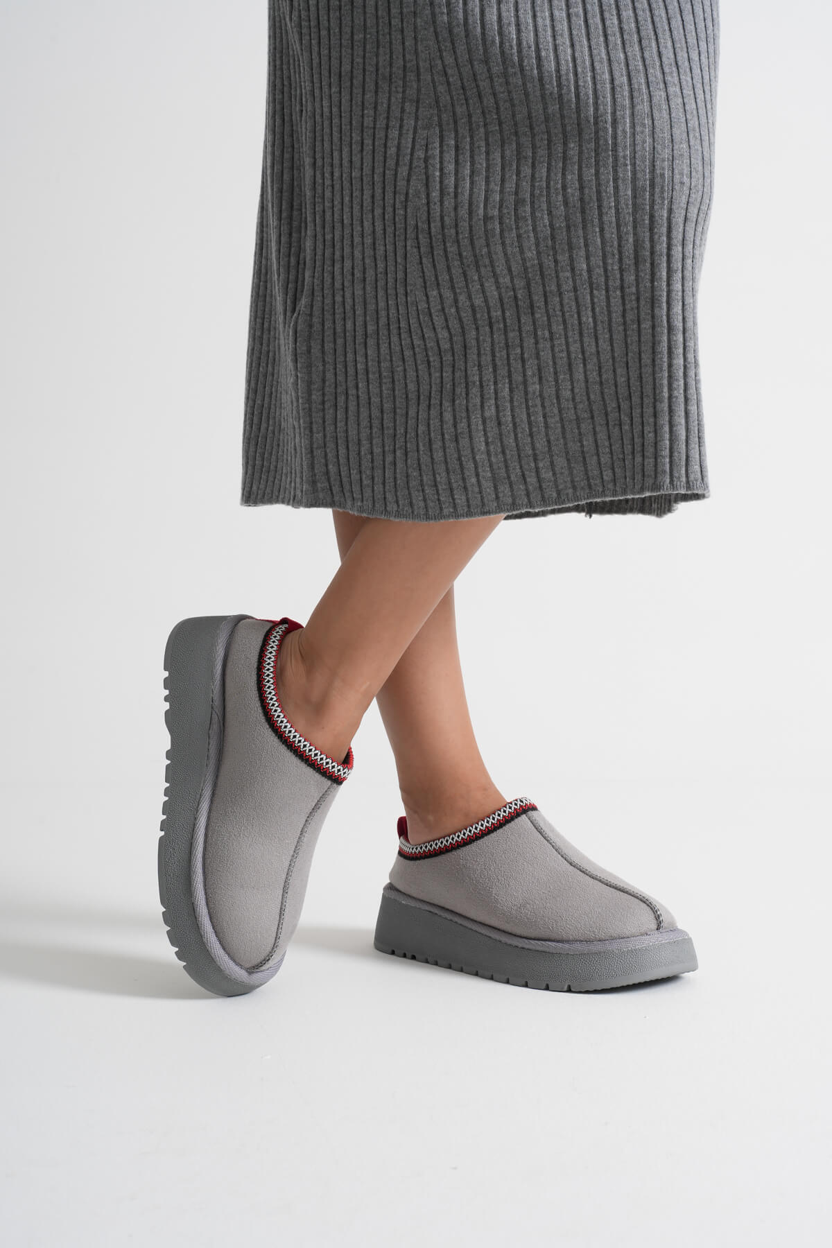 CozyStep Premium Women's Winter Furry Casual Gray Boots