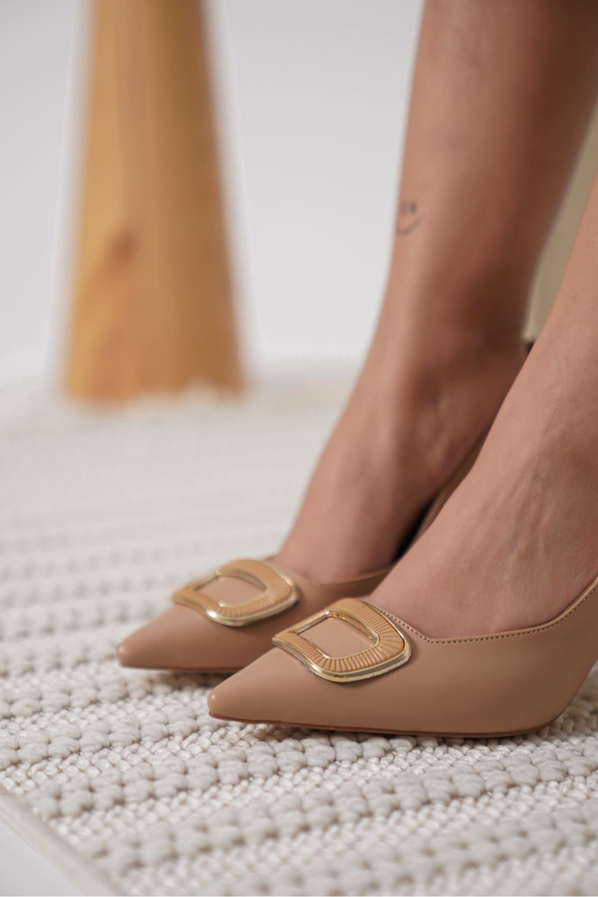 Prague Premium Kadın Nude Stiletto 6 cm