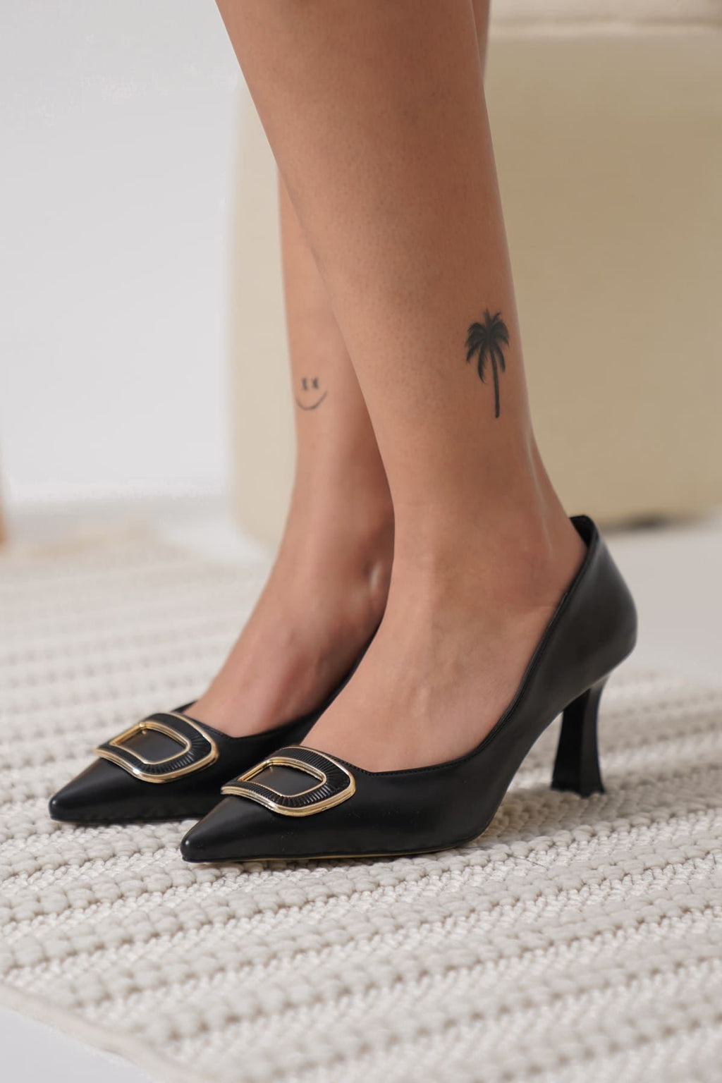 Prague Premium Kadın Siyah Stiletto 6 cm