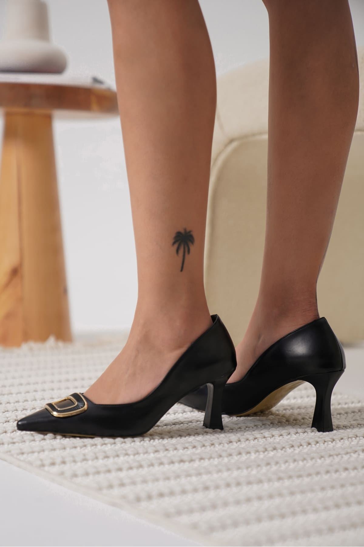 Prague Premium Kadın Siyah Stiletto 6 cm