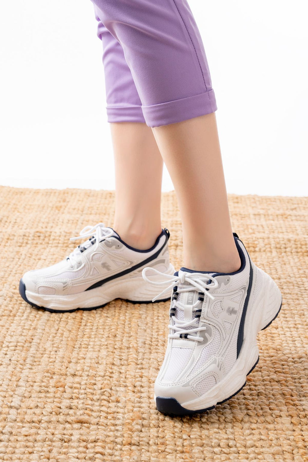 ZRİNF-329 Premium Beyaz Günlük Bağcıklı Kadın Sneaker