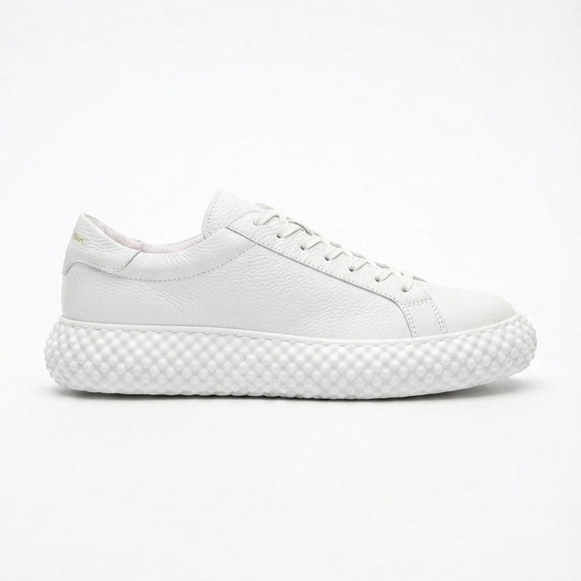 Felibord Bağcıklı Kalın Taban Premium Erkek Sneaker Beyaz