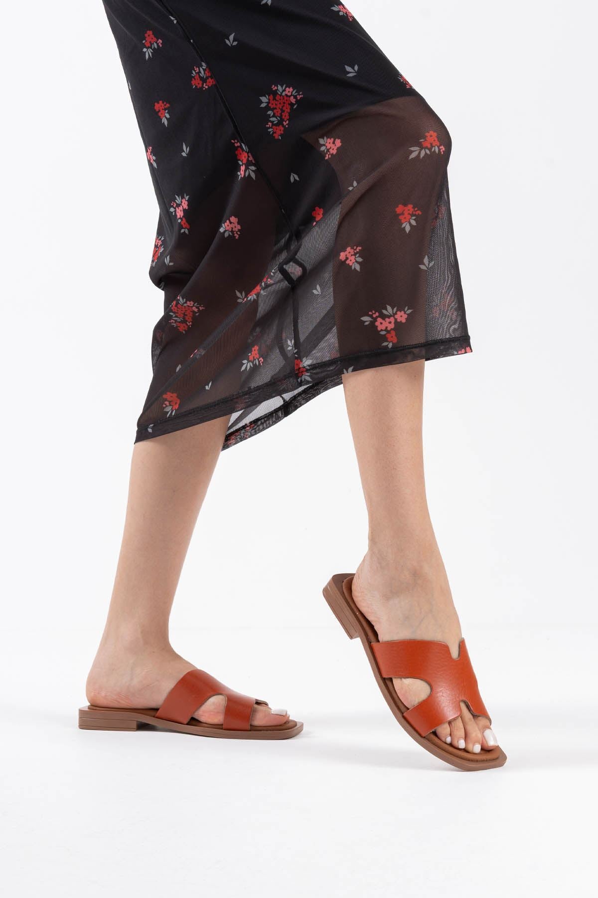 Fergei Premium Tile Genuine Leather Slippers