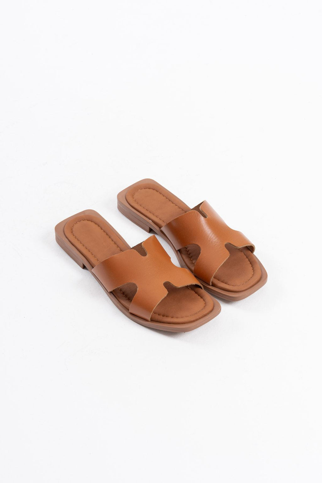 Fergei Premium Tan Genuine Leather Slippers