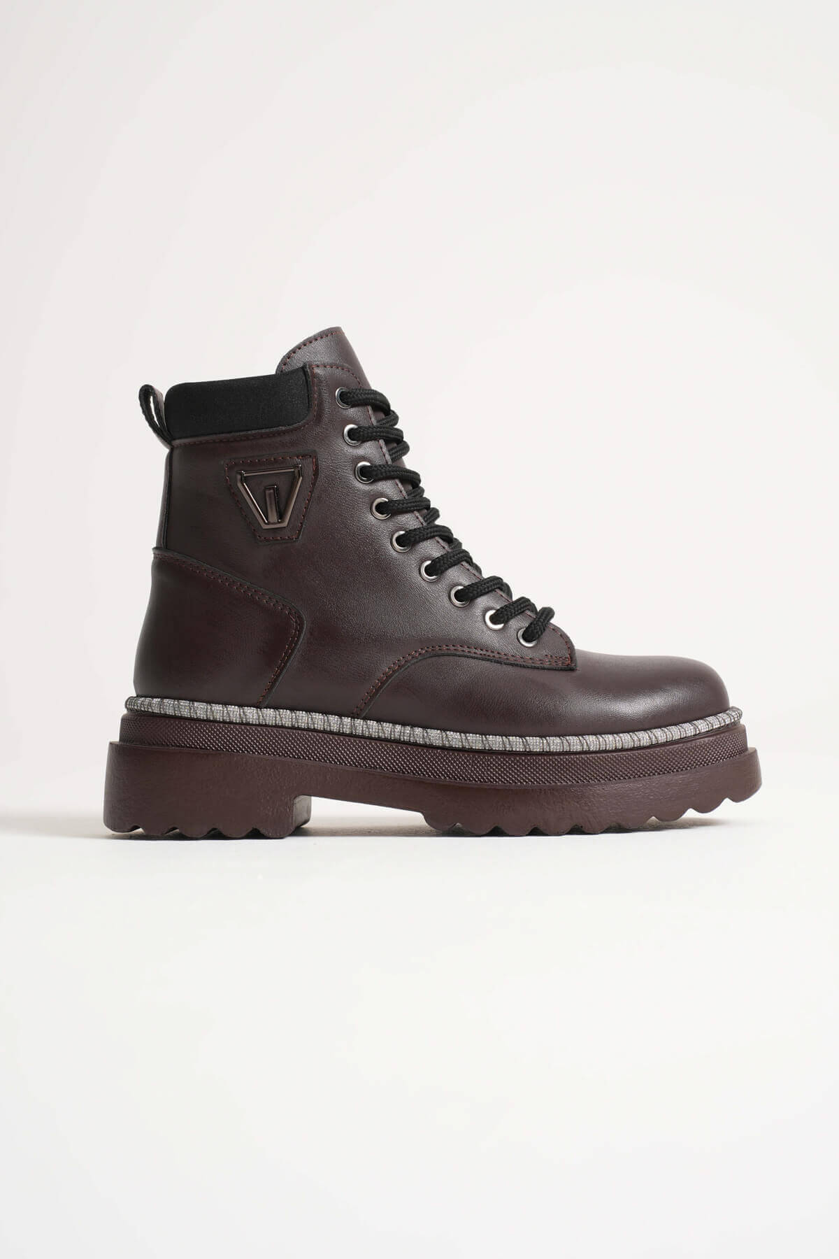 Fiora Premium Special Design Women's Winter Thick-Soled Bitter Brown Boots