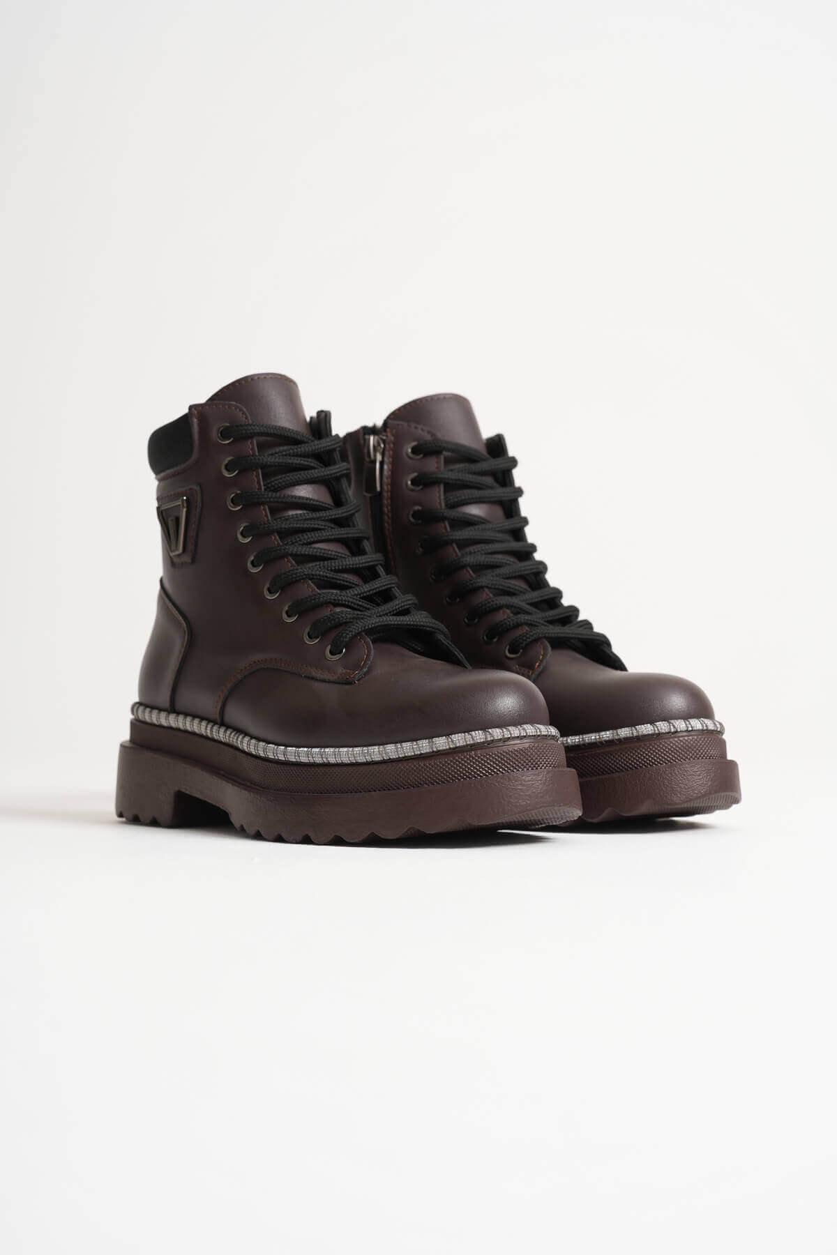 Fiora Premium Special Design Women's Winter Thick-Soled Bitter Brown Boots