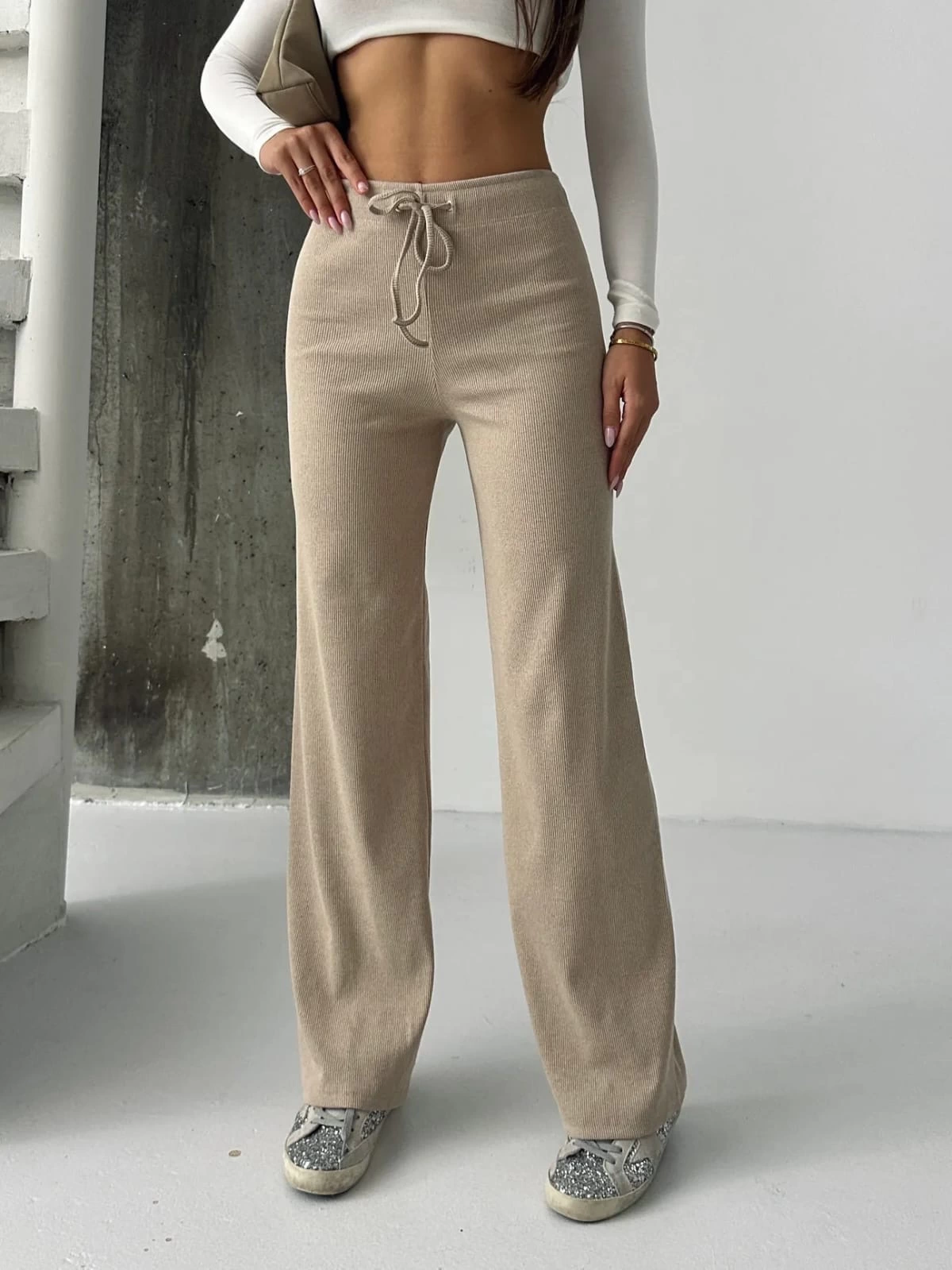 Fit Comfort Bej Salaş Pantolon