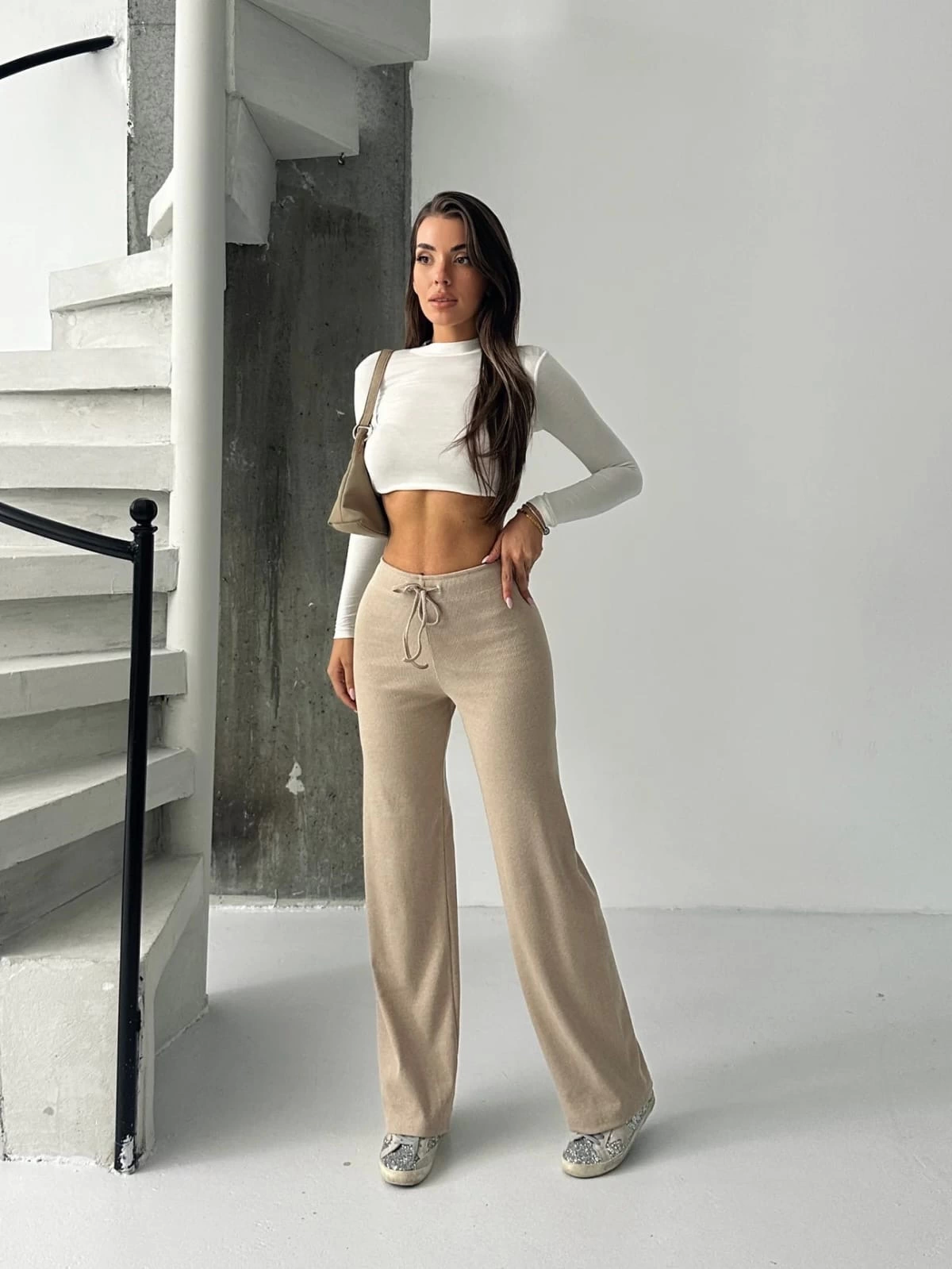 Fit Comfort Bej Salaş Pantolon