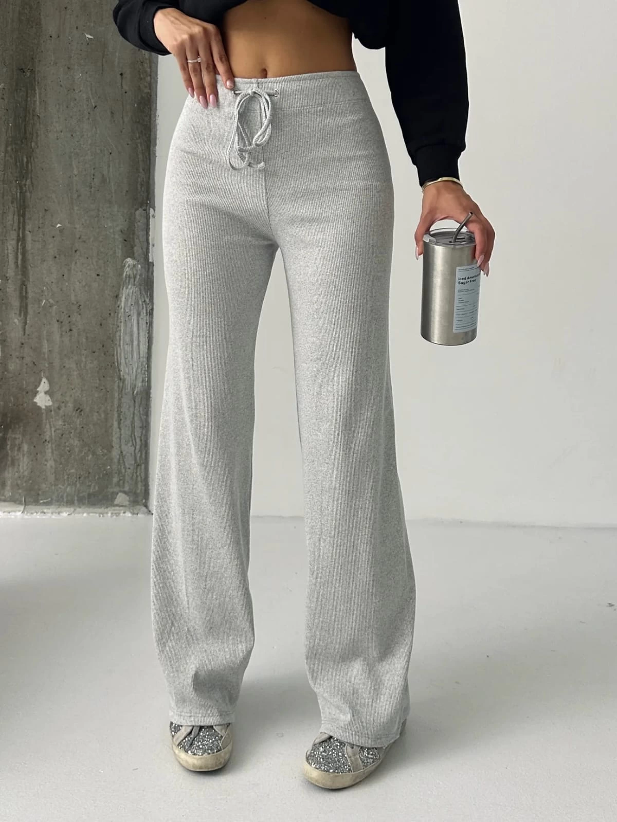 Fit Comfort Gri Salaş Pantolon