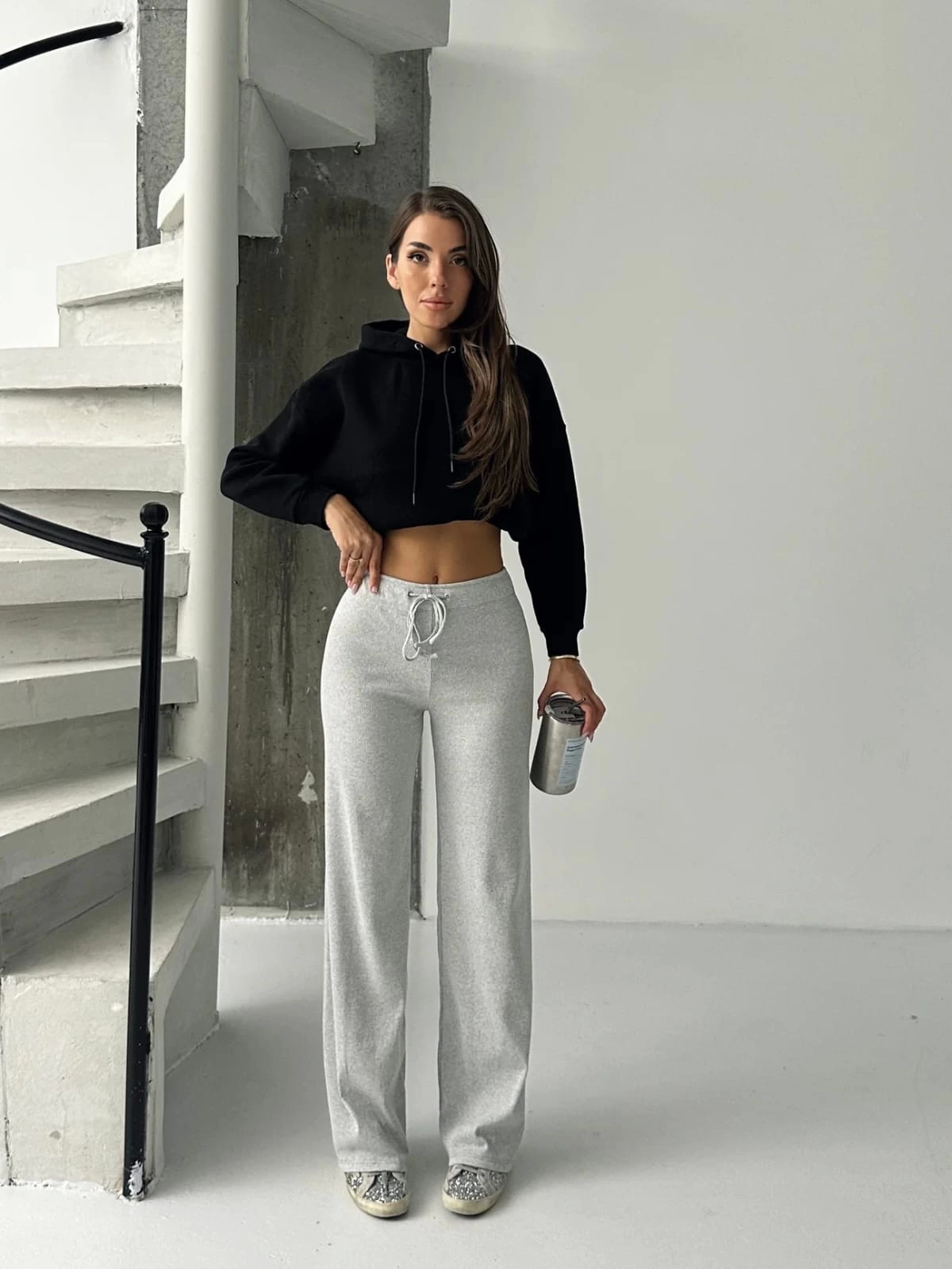 Fit Comfort Gri Salaş Pantolon