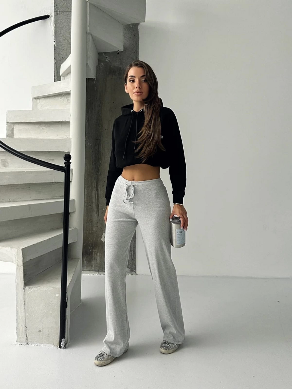 Fit Comfort Gri Salaş Pantolon