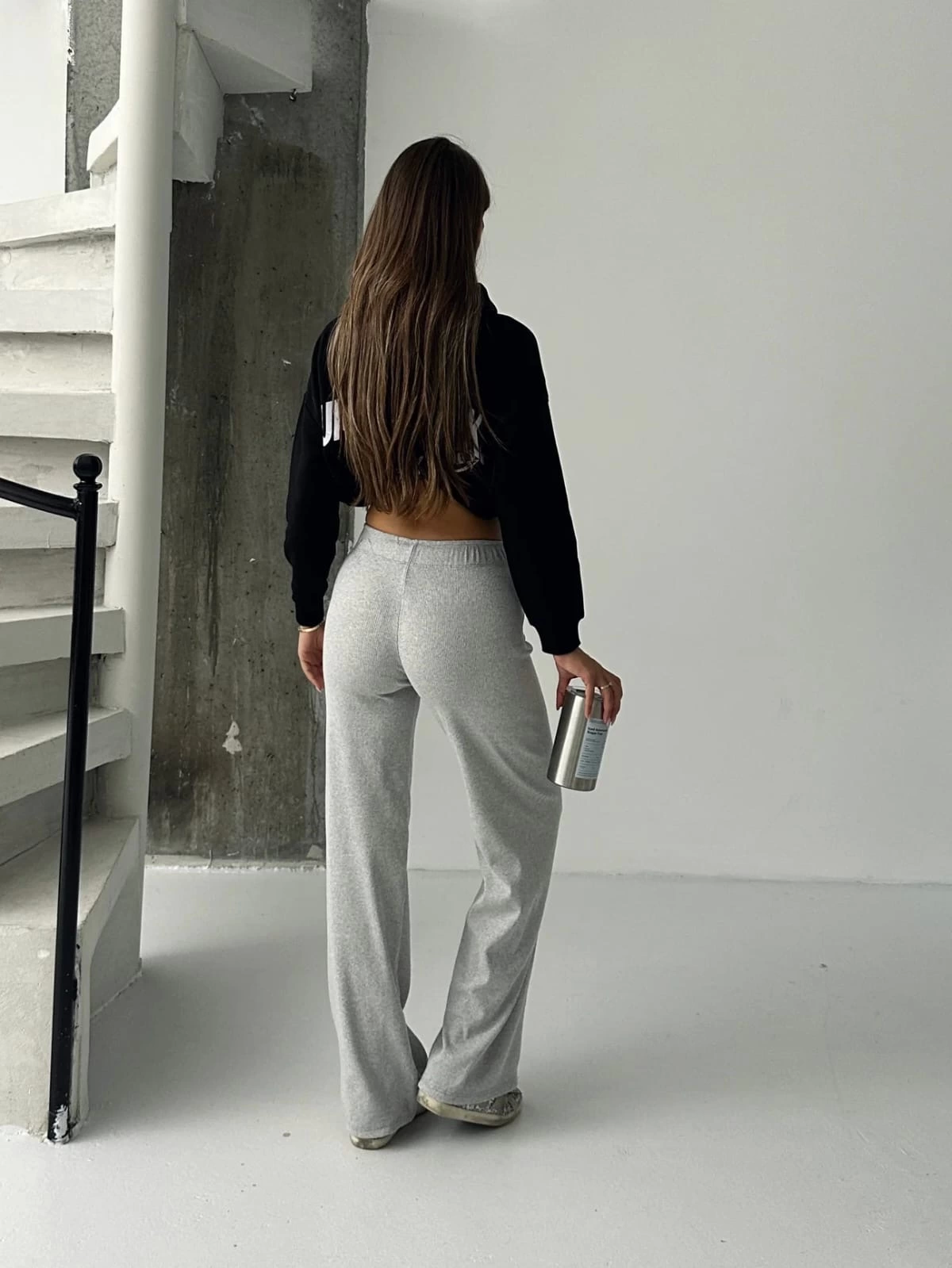 Fit Comfort Gri Salaş Pantolon