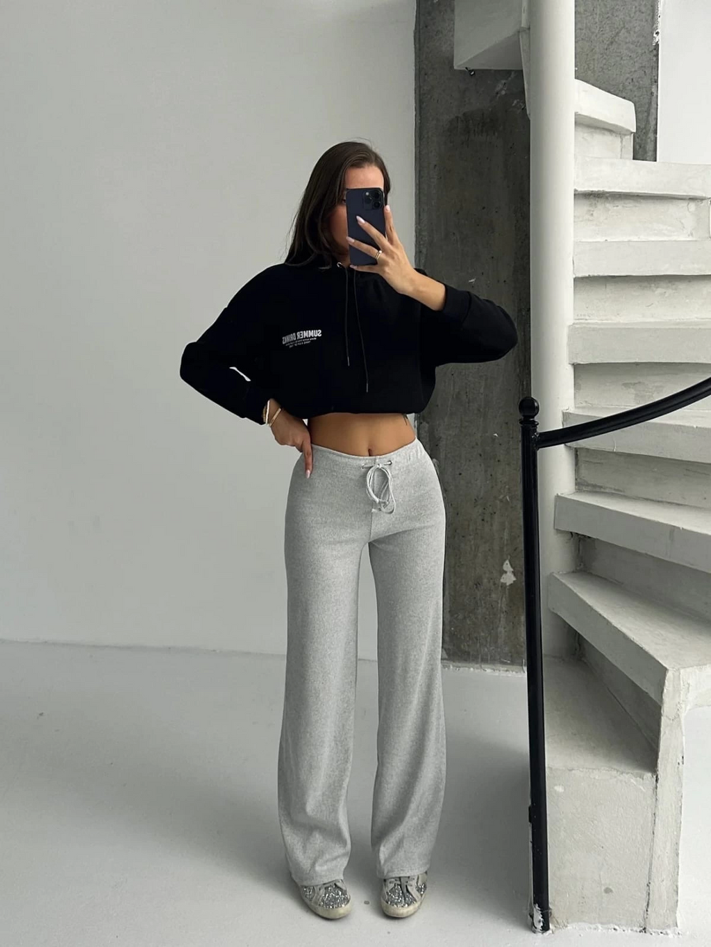 Fit Comfort Gri Salaş Pantolon
