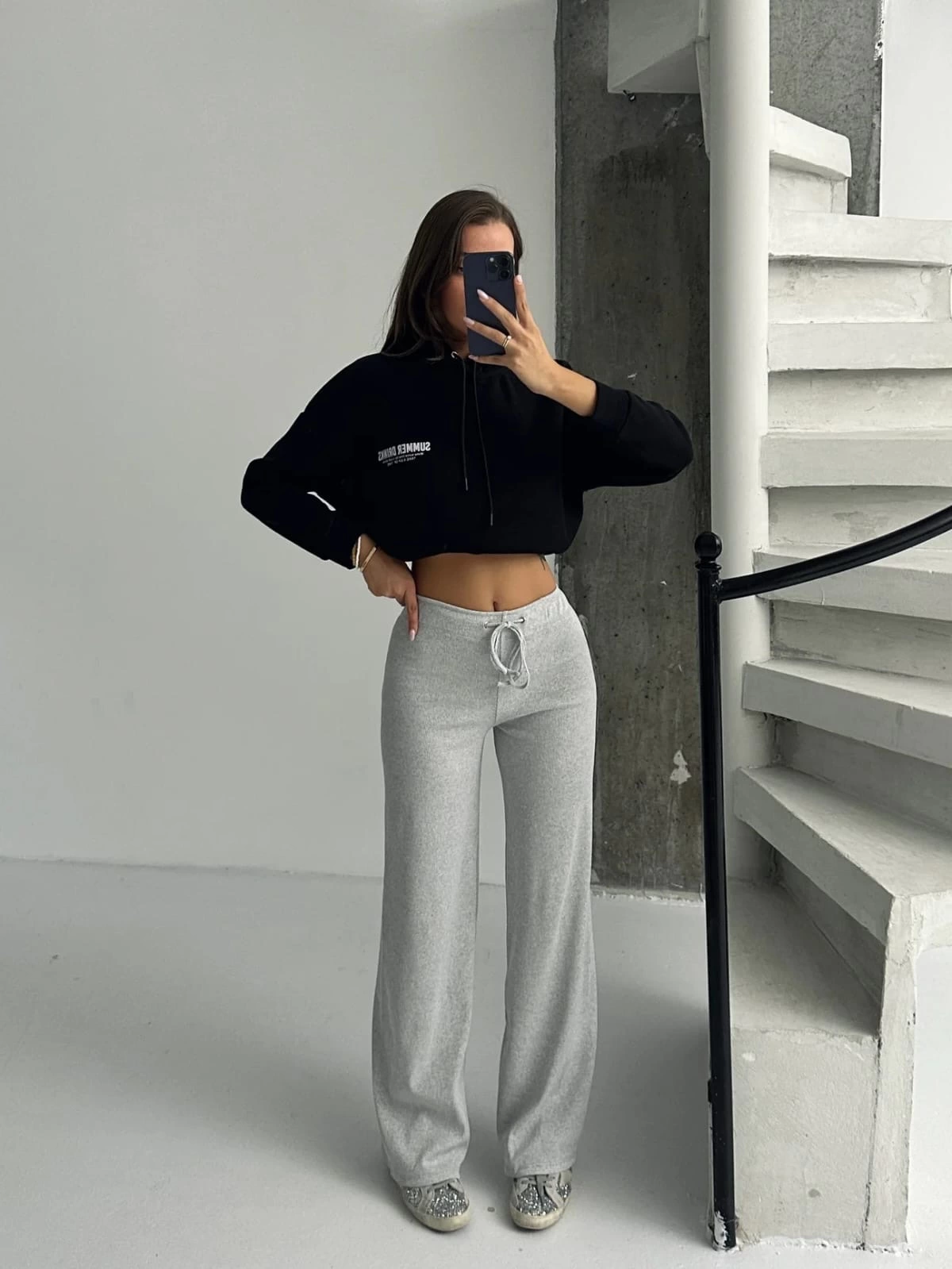 Fit Comfort Gri Salaş Pantolon