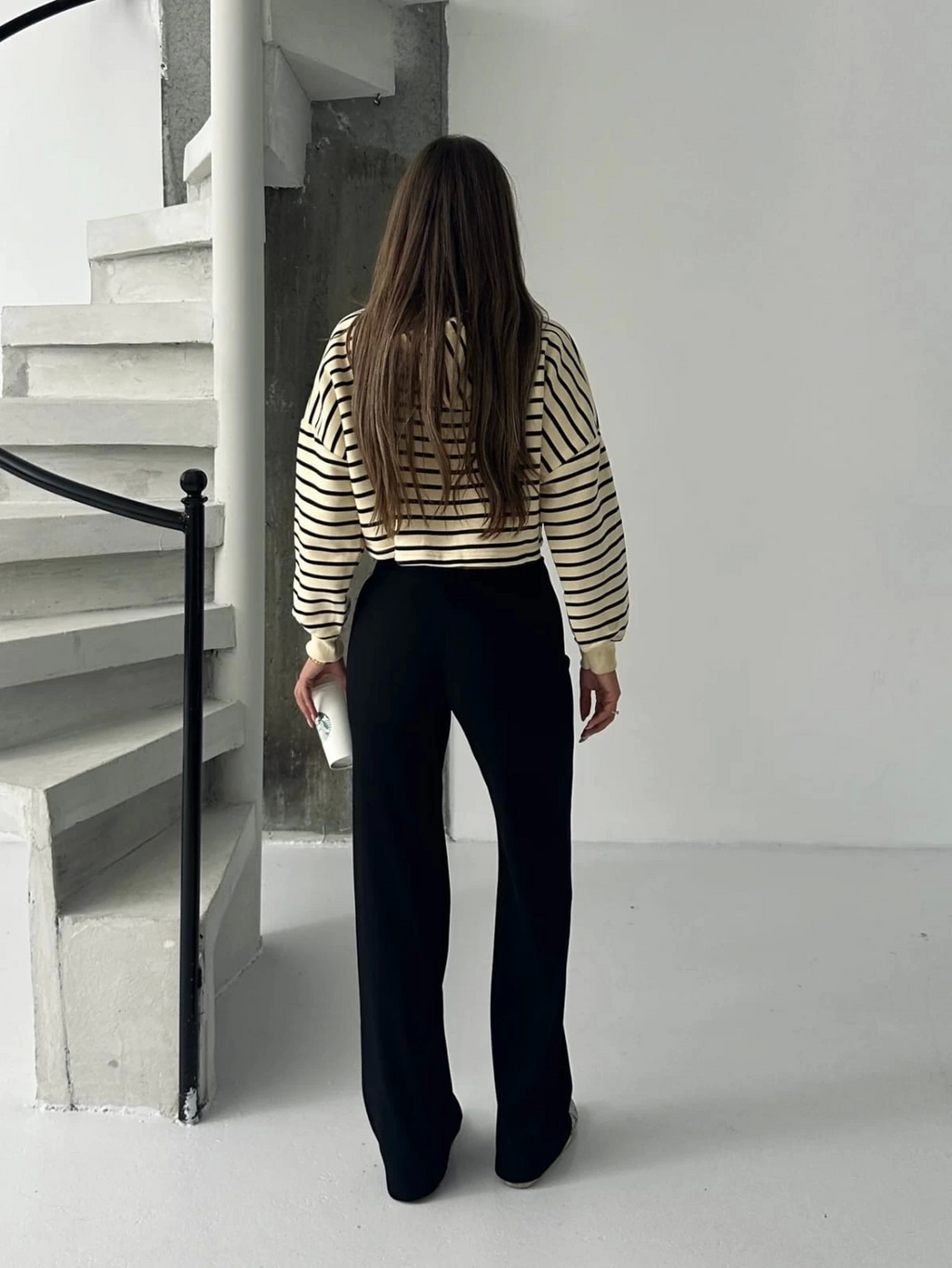 Fit Comfort Siyah Salaş Pantolon