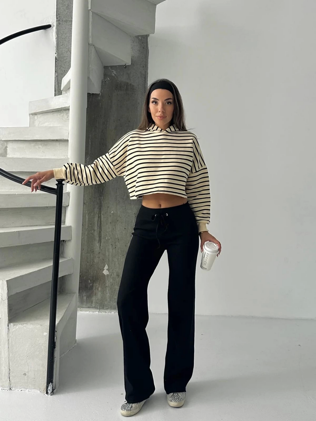 Fit Comfort Siyah Salaş Pantolon