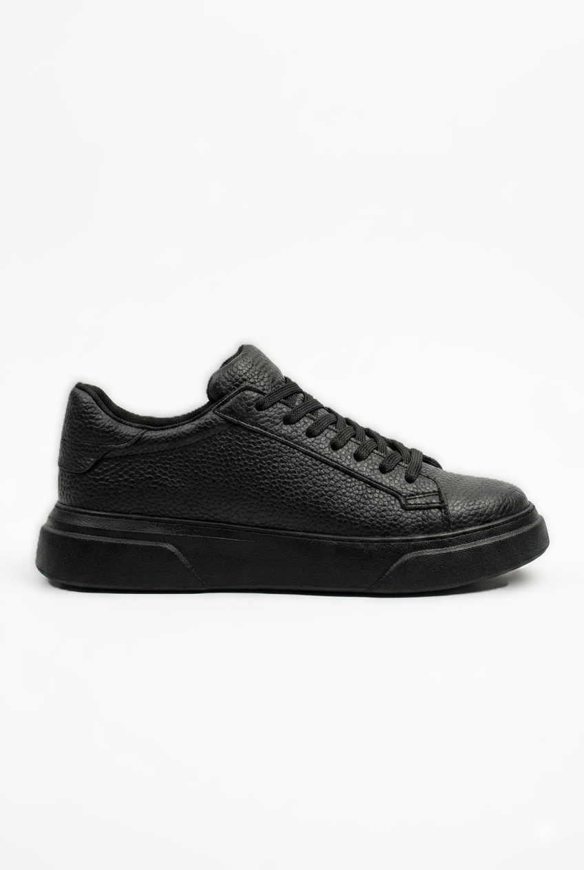 Focus Yüksek Kalite Bağcıklı Erkek Sneaker Siyah