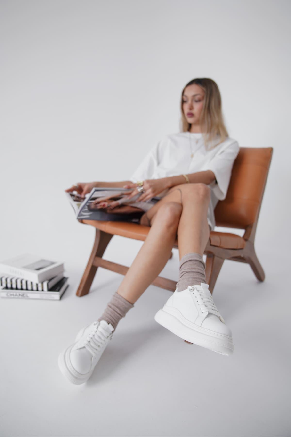 Freya Premium White Women's Sneakers