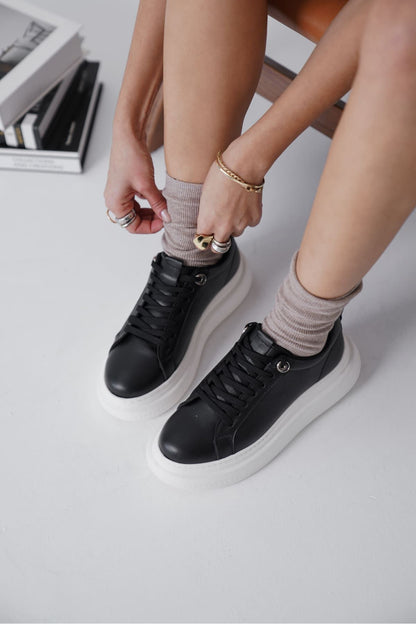 Freya Premium Black Women's Sneakers
