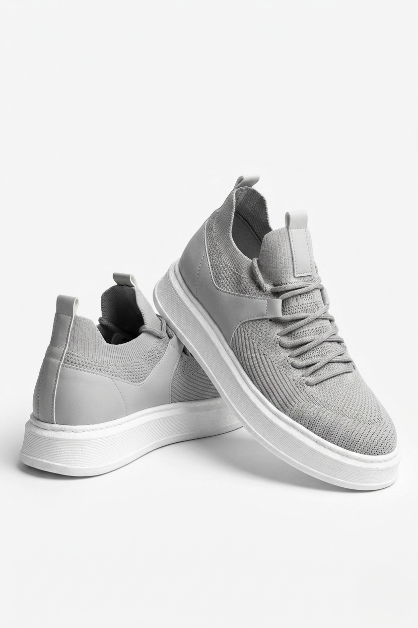 Fusion Yüksek Kalite Triko Slip-On Rahat Erkek Spor Ayakkabı Antrasit