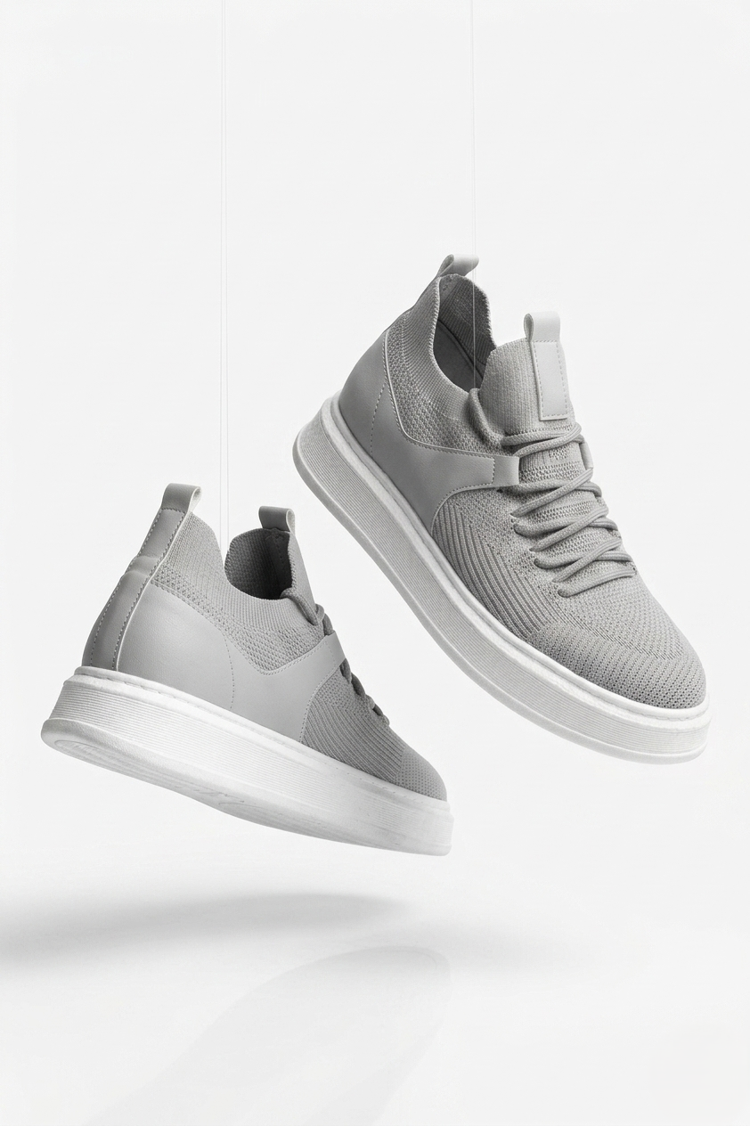 Fusion Yüksek Kalite Triko Slip-On Rahat Erkek Spor Ayakkabı Antrasit