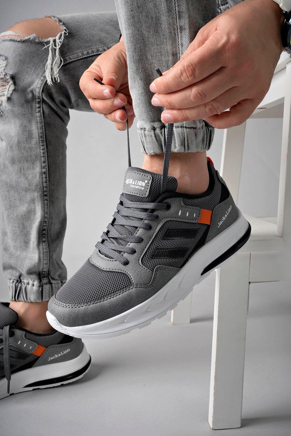 Pedro Triko Detaylı Rahat Füme Erkek Sneaker