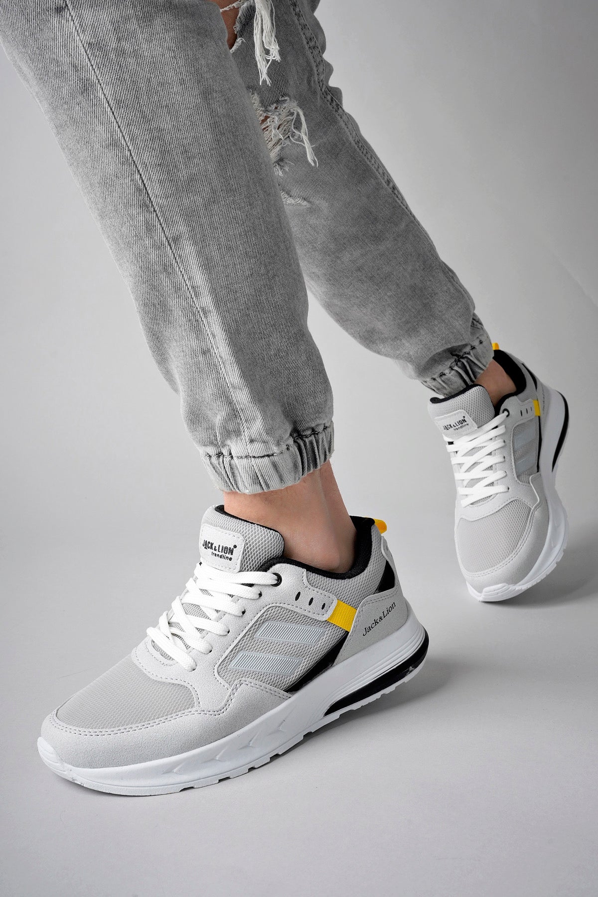 Pedro Triko Detaylı Rahat Gri Erkek Sneaker