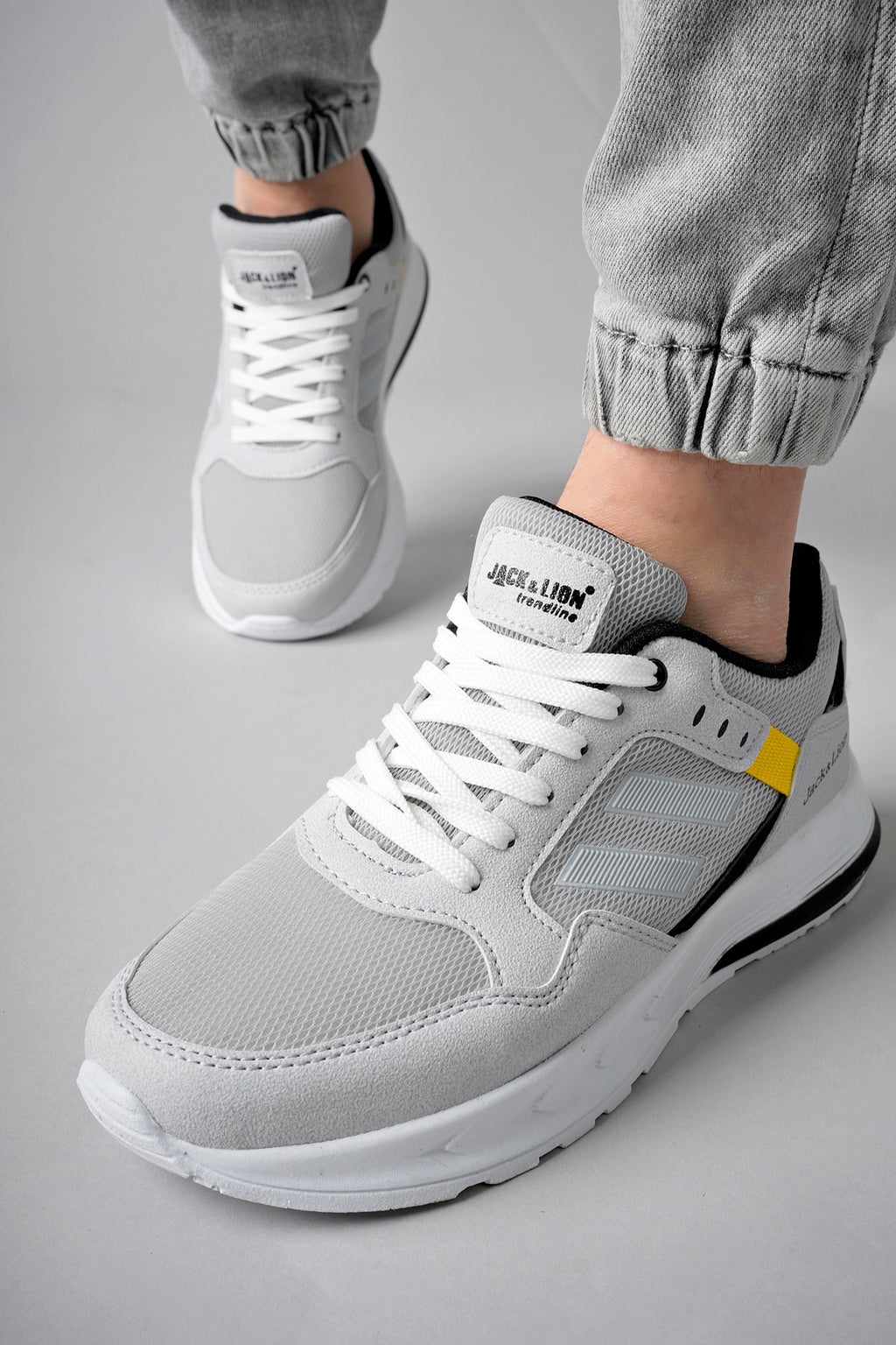 Pedro Triko Detaylı Rahat Gri Erkek Sneaker