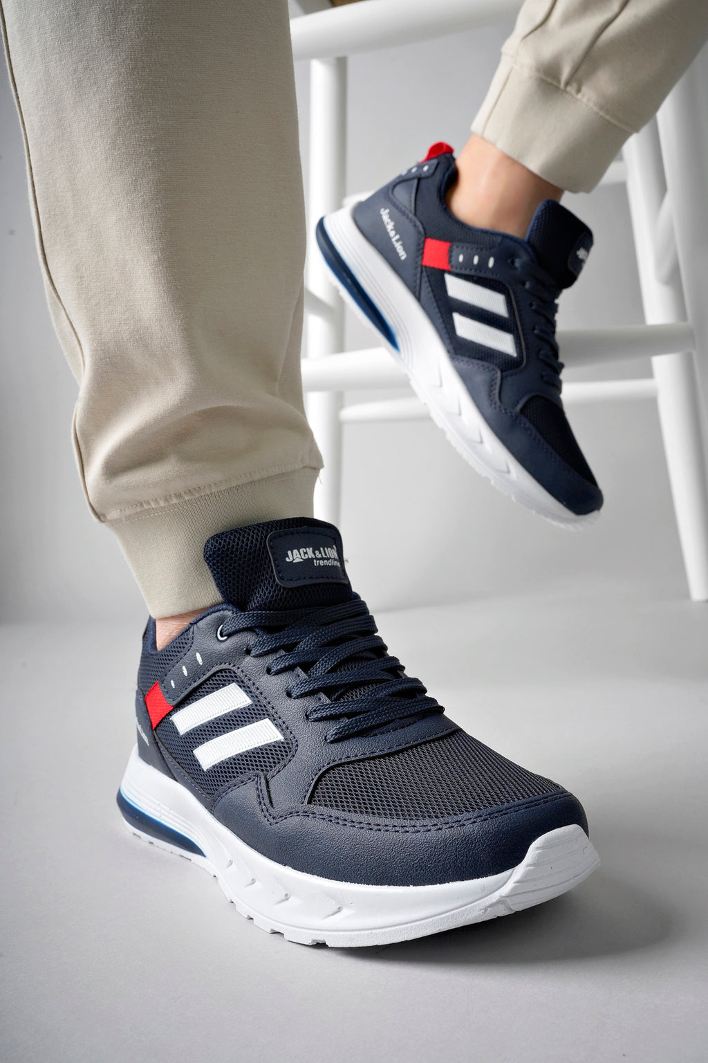 Pedro Triko Detaylı Rahat Lacivert Erkek Sneaker