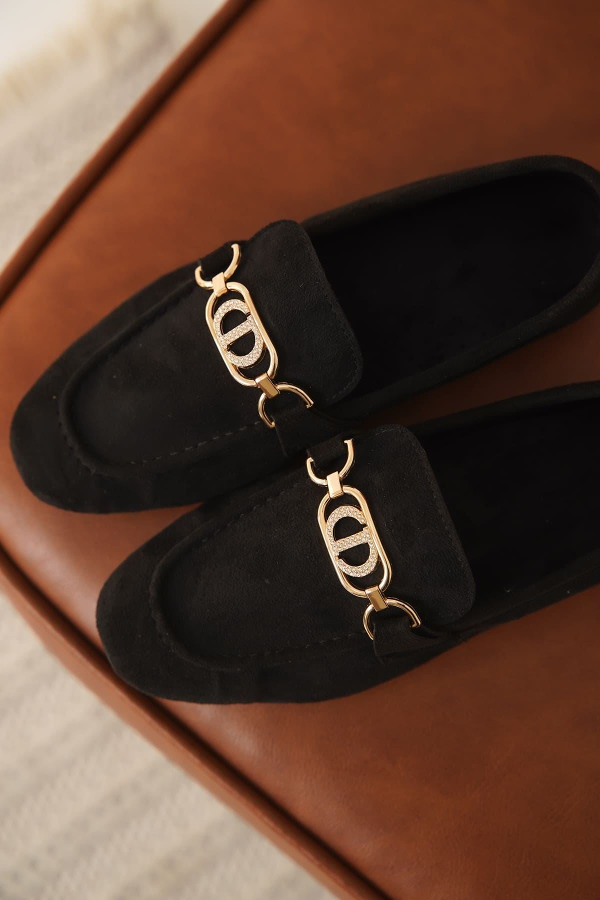 Hera Premium Kadın Süet Siyah Günlük Ayakkabı