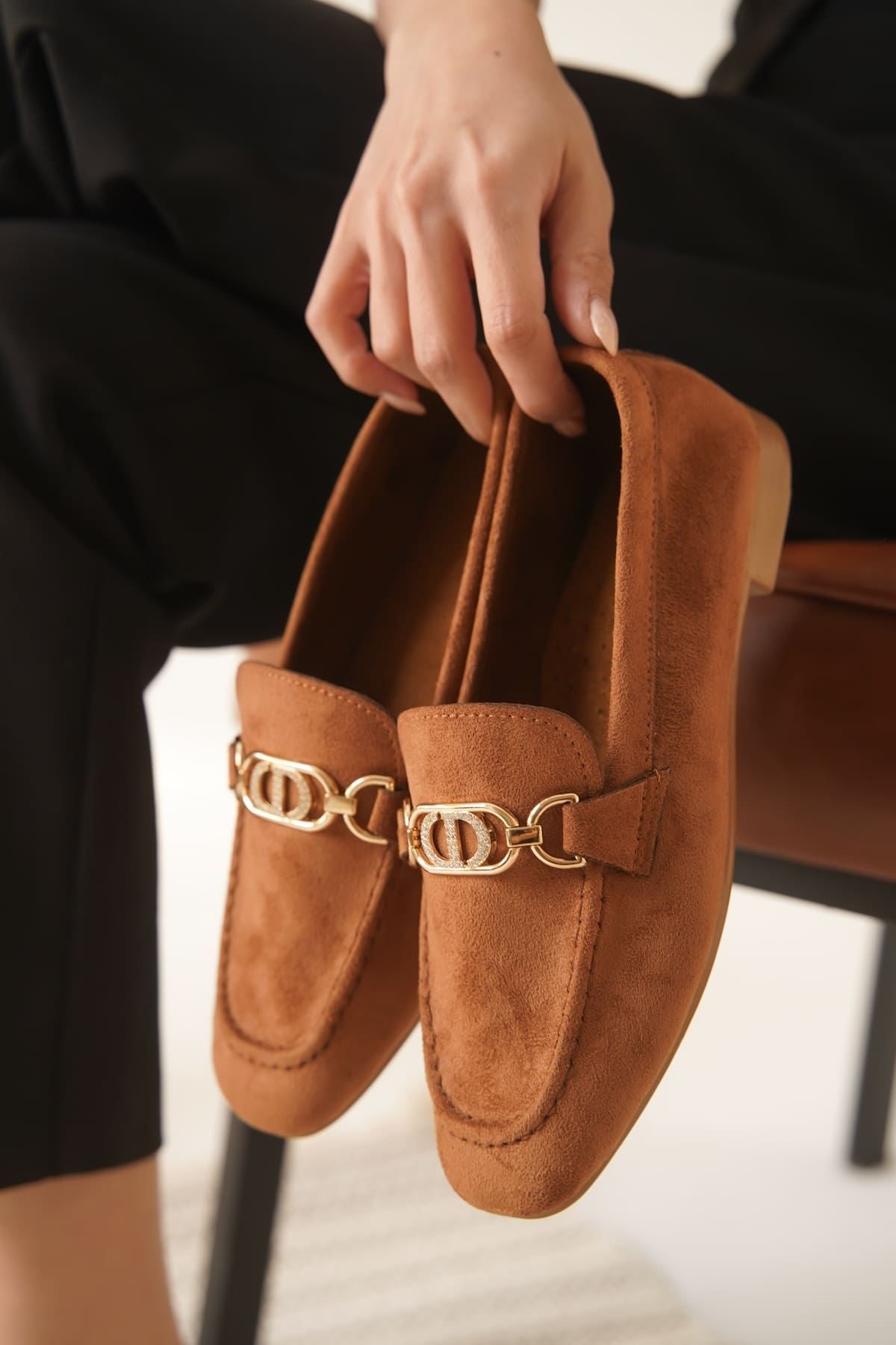 Hera Premium Kadın Süet Taba Günlük Ayakkabı