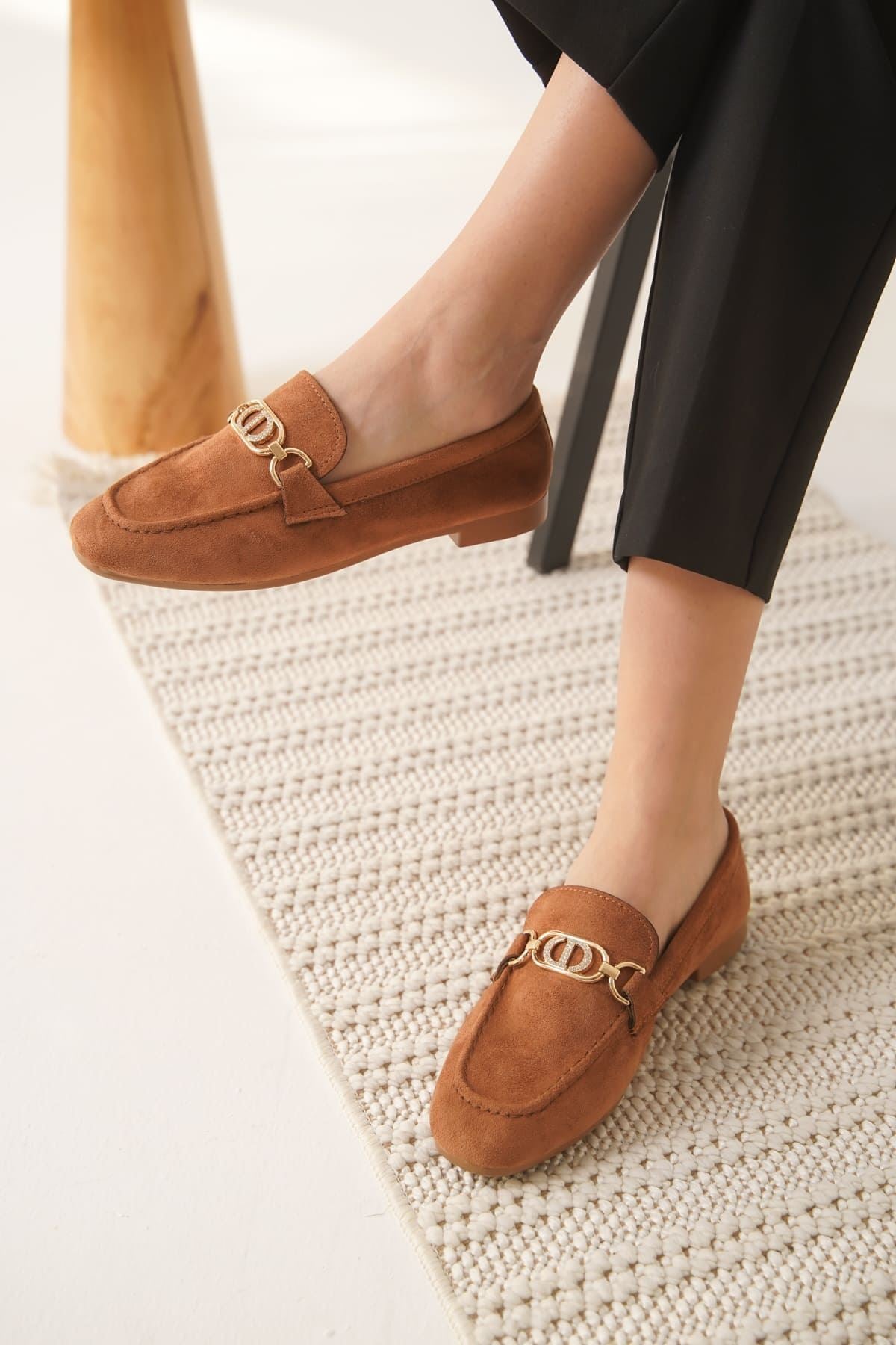 Hera Premium Kadın Süet Taba Günlük Ayakkabı