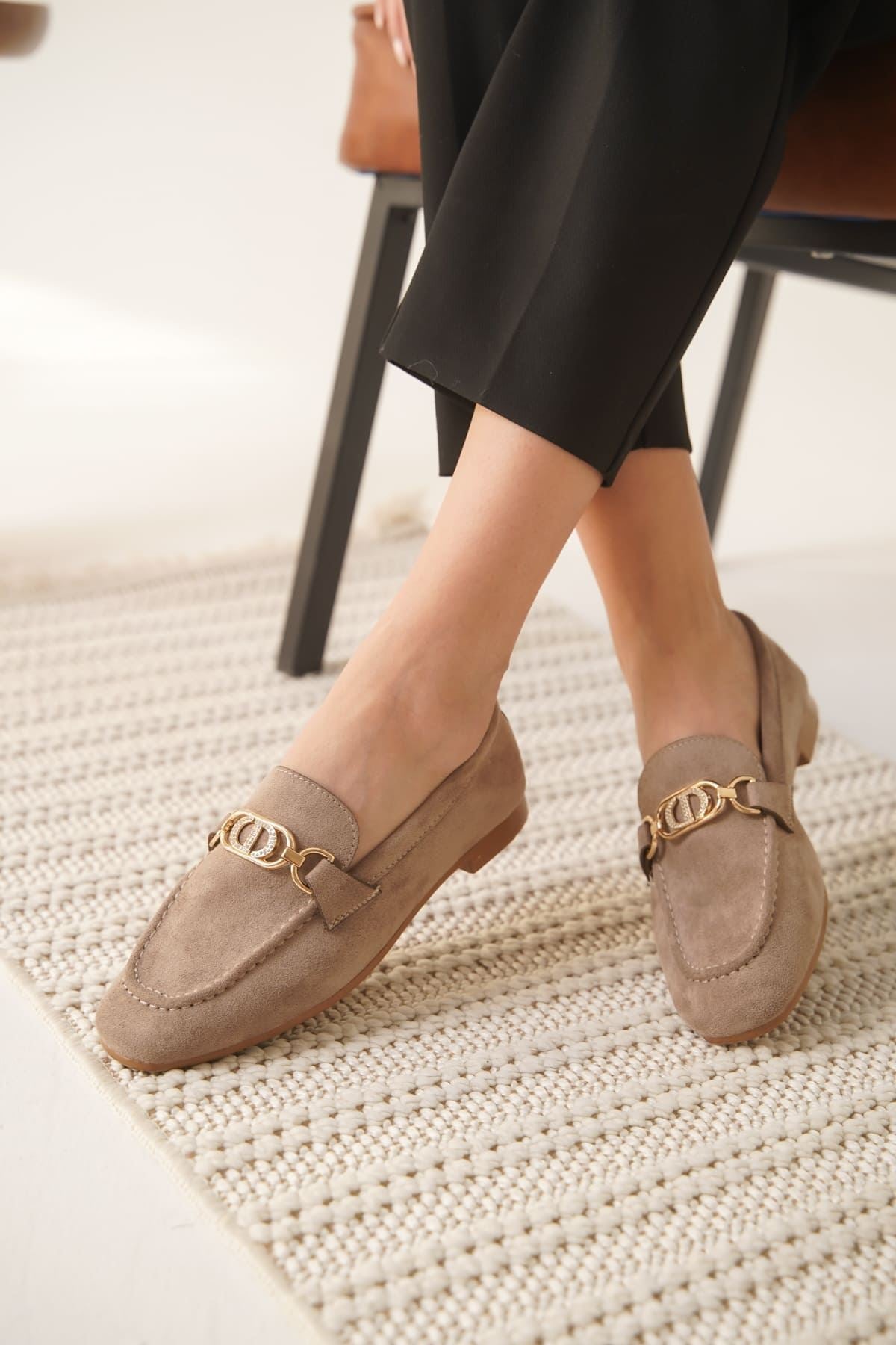 Hera Premium Kadın Süet Vizon Günlük Ayakkabı